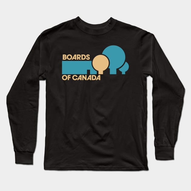 Boards Of Canada Retro Long Sleeve T-Shirt by Kinanti art